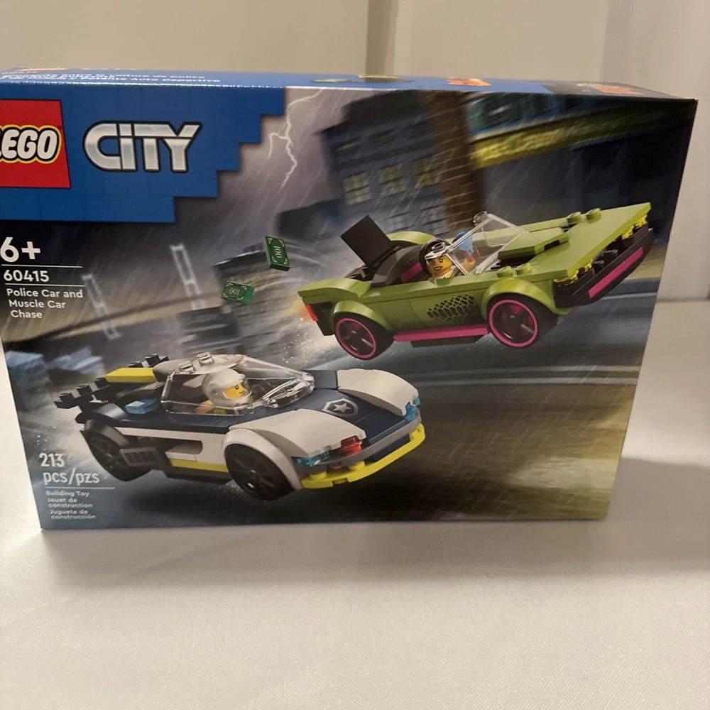 LEGO CITY: Police Car and Muscle Car Chase (60415) Complete With Box Instruction